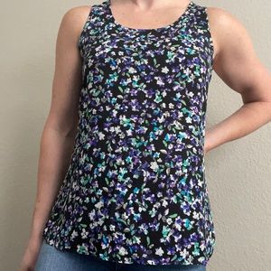 Express Sleeveless High Low Floral Top